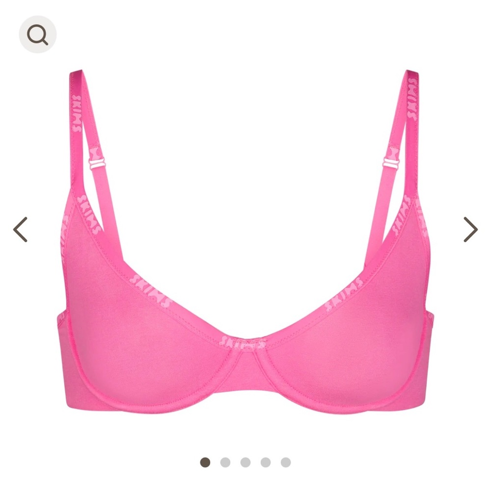 Skims COTTON LOGO MINI TRIANGLE BRALETTE | SUGAR PINK